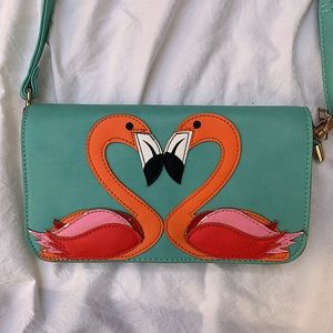Flamingo turquoise crossbody pure
